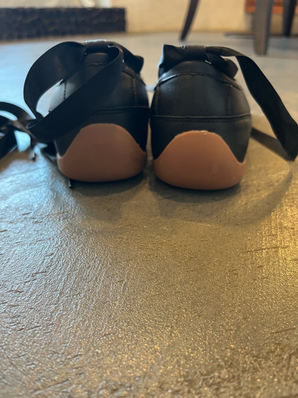 Steve Madden Black Quilted Ribbon Tie Ballet Flats - Picture 3 of 4